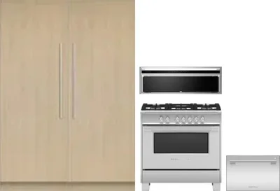 5 Piece Package Includes Refrigerator, Freezer, Range, Hood And Dishwasher